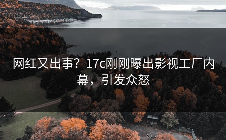 网红又出事？17c刚刚曝出影视工厂内幕，引发众怒